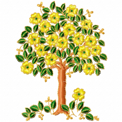 Flowers And Tree Embroidery Design 7 Flowers And Tree Embroidery Design 7